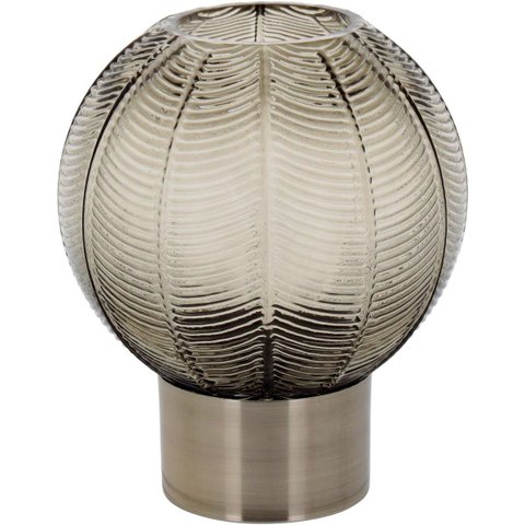 Vaso Decorativo Enfeite Casa Home&Co 24x20x20cm Vidro Cinza