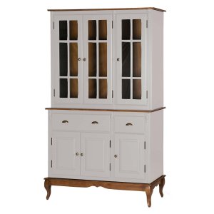 Arca Oratório 6 Portas 2 Gavetas 60841 Hannover - Off White/imbuia Glazer