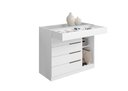 Ver imagem 2 de Cômoda com Porta Jóias Mostrador de Vidro Sevilha 1 Porta 5 Gavetas Branco - Aramoveis