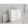 Cômoda com Porta Jóias Mostrador de Vidro Sevilha 1 Porta 5 Gavetas Branco - Aramoveis - 1