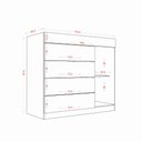 Ver imagem 4 de Cômoda com Porta Jóias Mostrador de Vidro Sevilha 1 Porta 5 Gavetas Branco - Aramoveis
