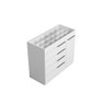 Cômoda com Porta Jóias Mostrador de Vidro Sevilha 1 Porta 5 Gavetas Branco - Aramoveis - 3