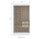 Ver imagem 3 de Guarda-Roupa 2 Portas Correr 2 Gavetas Milano Multimóveis VCR4143 Branco