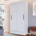 Ver imagem 1 de Guarda-Roupa 2 Portas Correr 2 Gavetas Milano Multimóveis VCR4143 Branco