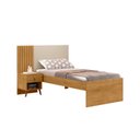 Ver imagem 7 de Cama de Solteiro Ripada em MDF e MDP Lady Marrom/Nature/Off White