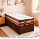 Ver imagem 5 de Cama Box Baú Solteiro Suede + Colchão Molas Ensacadas Texas Prime Colchões 88cm Marrom