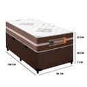 Ver imagem 3 de Cama Box Baú Solteiro Suede + Colchão Molas Ensacadas Texas Prime Colchões 88cm Marrom
