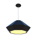 Ver imagem 1 de Lustre Pendente Facetado Diamante 72x32cm 3xE27 Madeira - Preto