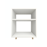 Mesa Cabeceira Nicho Quarto 39x50x37 Branco - 2