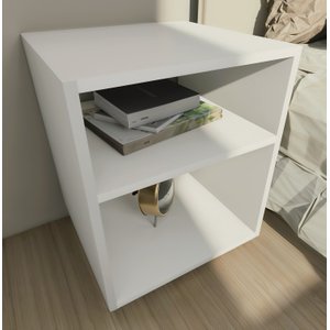Mesa Cabeceira Nicho Quarto 39x50x37 Branco