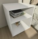 Ver imagem 1 de Mesa Cabeceira Nicho Quarto 39x50x37 Branco