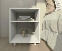 Ver imagem 6 de Mesa Cabeceira Nicho Quarto 39x50x37 Branco