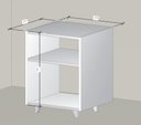 Ver imagem 5 de Mesa Cabeceira Nicho Quarto 39x50x37 Branco