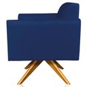 Ver imagem 7 de Poltrona Decorativa Isabella Base Giratória Madeira Suede Azul Marinho - Gran Belo