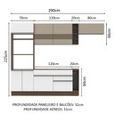 Ver mais imagens de Cozinha Completa Safira Armário e Balcão Branco Madesa