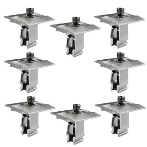 Fixador Grampo Intermediário Middle Clamp Placa Painel Solar Alumínio e Inox | Perfil Master | Kit 0