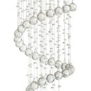 Ver imagem 1 de Lustre Espiral Grande Para Vão De Escadas:110V/220V/ESPELHADO/1,70M