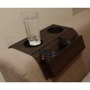 Ver imagem 2 de Kit Bandeja Esteira Porta Copos Braço Sofá Apoio Veludo L/c