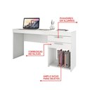 Ver mais imagens de Conjunto Para Escritório 2 Mesas e 1 Armário Multiuso 4 portas Branco Notável Móveis