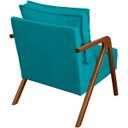 Ver imagem 5 de Kit 2 Poltrona Decorativa para Sala Recepção Consultório Reforçada em Madeira Maciça Shine Suede