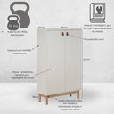Ver imagem 2 de Armário Baixo Kaki 86cm X 34cm - Tauari Off White Suave