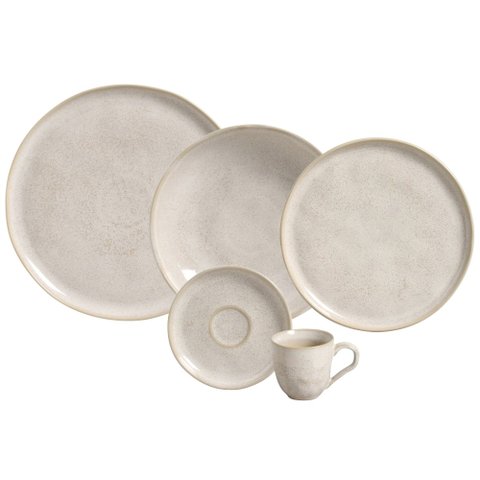 Aparelho de Jantar 30 Peças Bio Latte Porto Brasil