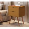 Mesa de Cabeceira Jb 1818 Mesinha Apoio Decorativa Quarto Criado Moderno com 2 Gavetas Várias Cores - 1