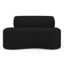 Ver imagem 7 de Sofá Compacto Moderno Orgânico Sora 100cm Suede Preto - Desk Design