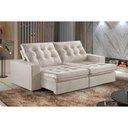 Ver imagem 2 de Sofá 3 Lugares Retrátil e Reclinável Martins M-165 Veludo Creme