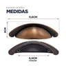 Puxador Concha Bronze Aço Escovado para Cozinha Moderna 10pç - 3