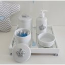Ver imagem 1 de Kit Higiene Porcelana Bebê Banho Cuidado Quarto Unissex Maternidade K014 Coroa - Prata