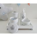 Ver imagem 2 de Kit Higiene Porcelana Bebê Banho Cuidado Quarto Unissex Maternidade K014 Coroa - Prata