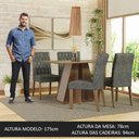 Ver imagem 4 de Conjunto Sala de Jantar Mesa Tampo de Madeira 4 Cadeiras Rustic/crema/silver Gisele Madesa