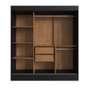 Ver imagem 4 de Guarda-roupa Casal Londes 3 Portas 2 Gavetas com Espelho 100% Mdf Preto - Doripel Móveis