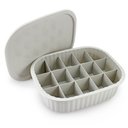 Ver imagem 3 de Organizador de Gavetas, Meias, Calcinhas, Bijuterias C- 15 Divisórias Linha Loft Cinza