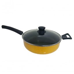 Frigideira Antiaderente Alta C/ Tampa 24cm Amarela Pigmentad - 1