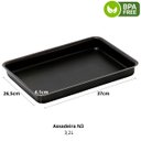 Ver imagem 4 de Jogo de Assadeiras Forma Retangular 03 Peças Antiaderentes + Pincel de Silicone Vermelho