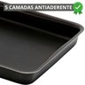 Jogo de Assadeiras Forma Retangular 03 Peças Antiaderentes + Pincel de Silicone Vermelho - 6