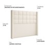 Cabeceira para Cama Box Casal 140 Cm Berlim Bouclé Off White - Nexta Casa - 3