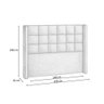 Cabeceira para Cama Box Casal 140 Cm Berlim Bouclé Off White - Nexta Casa - 4
