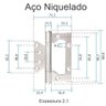 Dobradiça Porta Sobrepor 3 Peças de Aço Inox Mais Resistente Facil Negocio Importadora Dobra100_3pçs - 2
