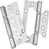 Dobradiça Porta Sobrepor 3 Peças de Aço Inox Mais Resistente Facil Negocio Importadora Dobra100_3pçs - 3