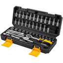 Ver imagem 3 de Jogo de Soquetes Sextavados Encaixe 1/4" 46 Peças Vonder