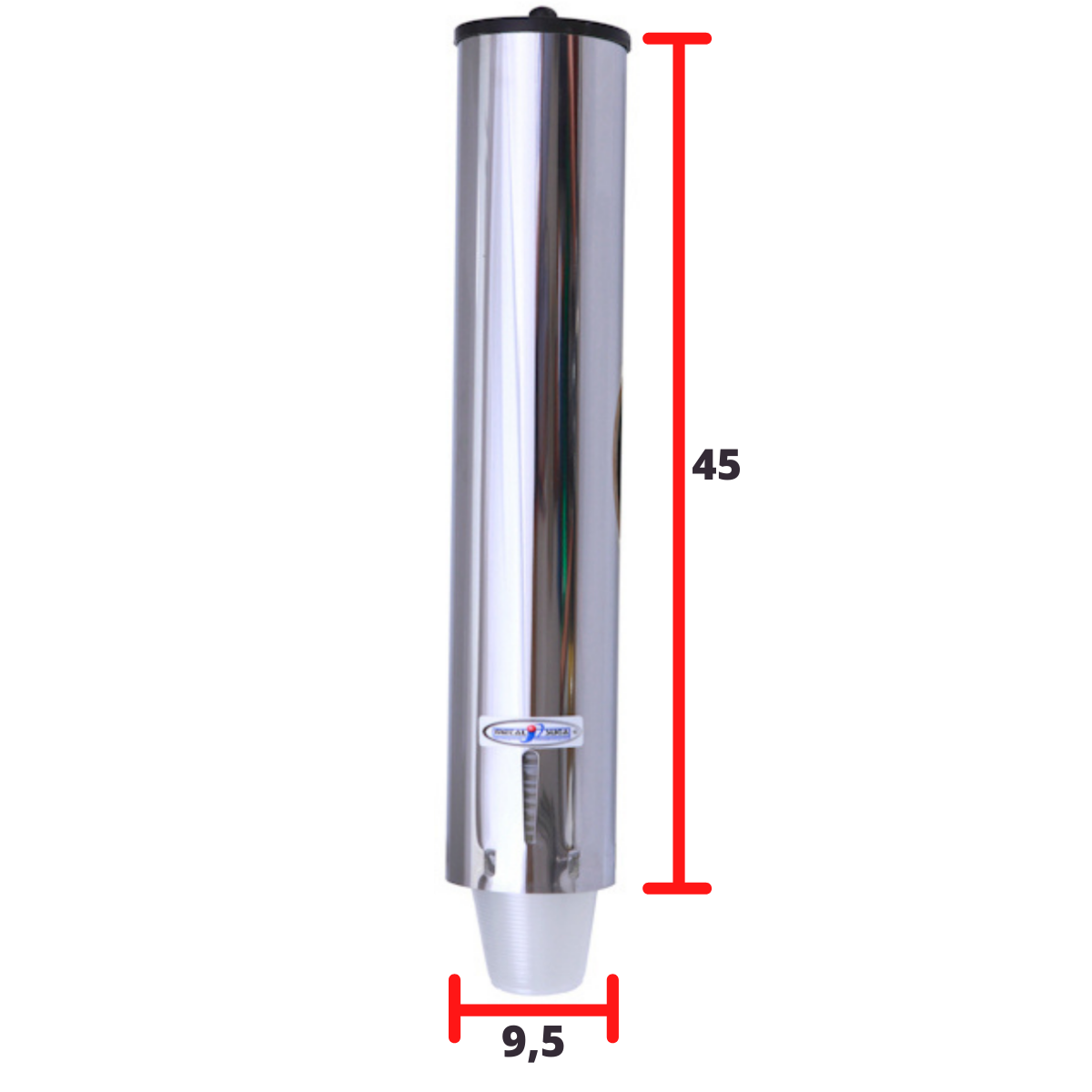 Dispenser Redondo Inox Água 400ML - 2