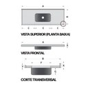 Ver imagem 3 de Pia de Cozinha 150x55cm  em granito  com Acamento Reto Cuba Rasa em Inox 