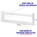 Ver imagem 5 de 2 Prateleira MDF Preto bonecas Barbie brinquedo 60x20x7