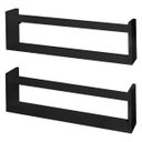 Ver imagem 2 de 2 Prateleira MDF Preto bonecas Barbie brinquedo 60x20x7