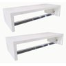 Conjunto 2 cabideiros aéreos Para apoio Exclusivo Nova Decor Cabideiro multiuso branco aéreo - 1