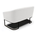 Ver imagem 4 de Sofá Namoradeira 2 Lugares Base Industrial Preto Stella Bouclê D03 - D'Rossi Cor Off White
