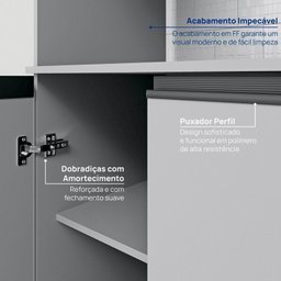 Cozinha Modulada 10 Peças 7 Aéreos 1 Balcão 1 Torre 1 Cristaleira Nara CabeCasa MadeiraMadeira - 19